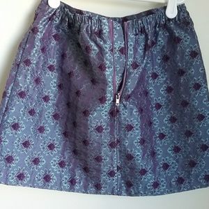 Peek Purple Brocade Lined  Back Zip Girls Skirt